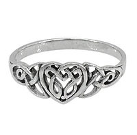 Sterling Silver Celtic Knot Ring, 7mm Width