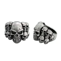 Sterling Silver Skull Ring, 29mm Frame