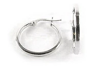 10K Polished Square Tube Hoop Earrings