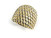 10K Yellow Gold Fancy Mesh Layer Ring