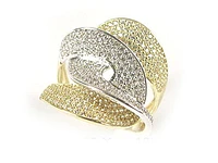 10K Yellow Gold Fancy Mesh Layer Ring