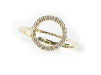 10K Yellow Gold Perfect Circle Ring C/Z