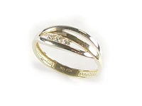 10K Yellow Gold Multi Layer Ring C.Z