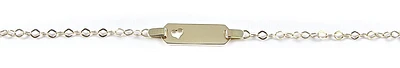 10K Gold Heart Nameplate Children's Bracelet