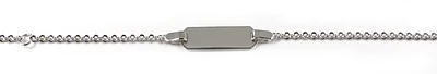 10K White Gold Nameplate Simple Link Children's Bracelet