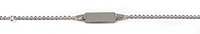 10K White Gold Nameplate Simple Link Children's Bracelet