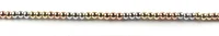 10K Yellow, White & Rose Gold Smooth Ball Bracelet