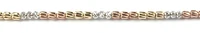 10K Yellow, White & Rose Gold Multi Shape Ball Bracelet
