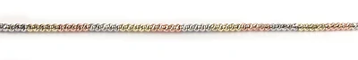 10K Yellow, White & Rose Gold Shimmer Cut Mini Bead Bracelet