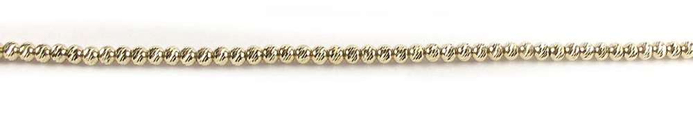 10K Yellow Gold Shimmer Cut Mini Bead Bracelet