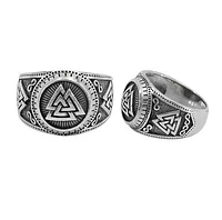 Sterling Silver Valknut Ring