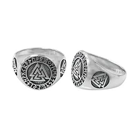 Sterling Silver, Valknut Ring. Approximate Size: 18mm Width