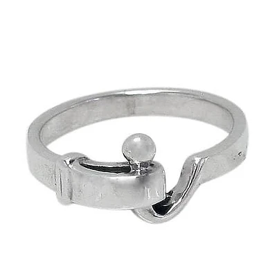 Sterling Silver, Hook Style Ring With 3mm Band. Approximate Hook Size: 8mm L X 14mm W