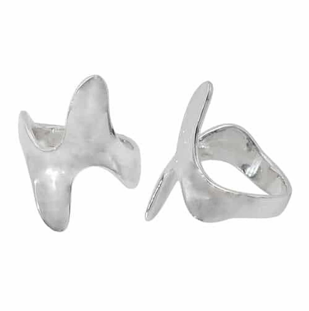 Sterling Silver Wave Ring, 28mm Width