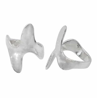 Sterling Silver Wave Ring, 28mm Width
