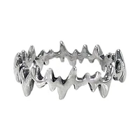 Sterling Silver Ring With Zig Zag Pattern. Approximate Size: 6mm Width