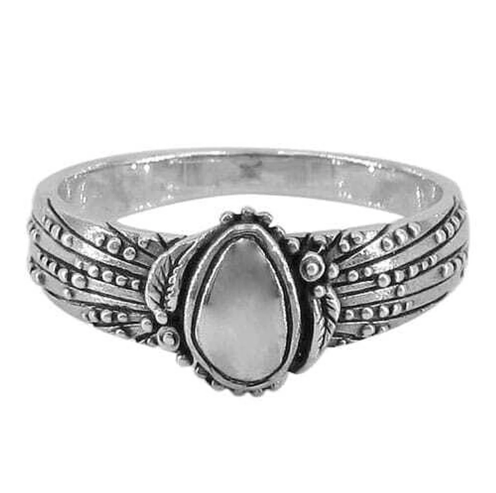 Sterling Silver Ring With Design, 10mm Width