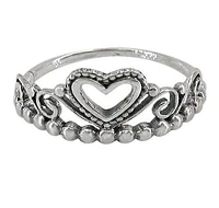 Sterling Silver Heart Ring, 9mm Width
