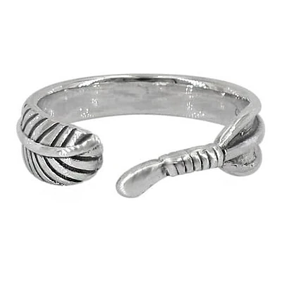 Sterling Silver Leaf Ring, 6mm Width