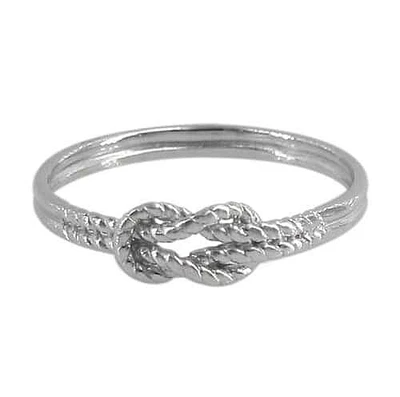 Sterling Silver With Rhodium Plated Infinity Ring, 5mm Width