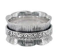 Sterling Silver Meditation Ring, 11mm Width