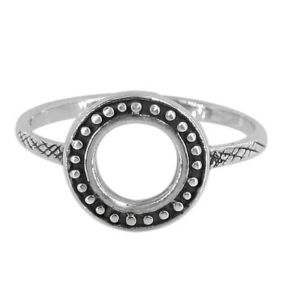 Sterling Silver Beaded Style Ring