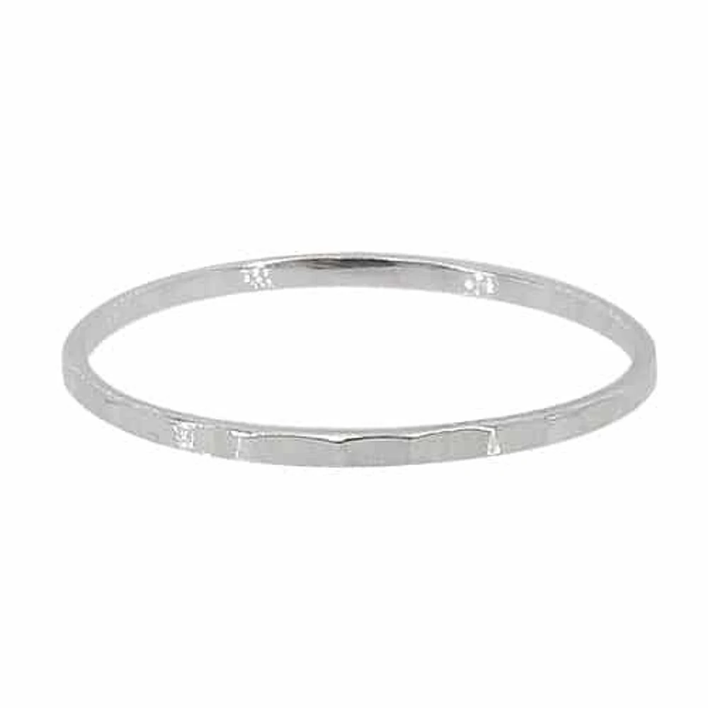 Sterling Silver Diamond Cut Finish Stack Band, 1mm Width