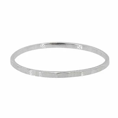 Sterling Silver Diamond Cut Finish Stack Band, 1mm Width