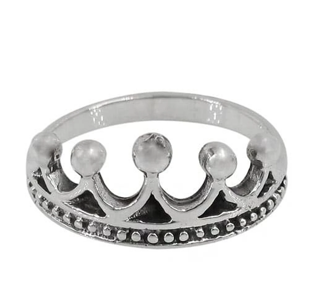 Sterling Silver Crown Ring