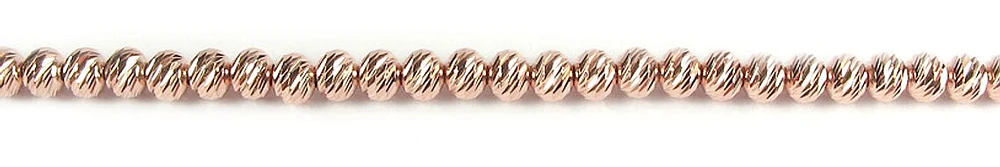 10K Rose Gold Fancy Ball Bracelet