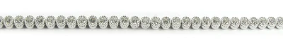 10K White Gold Round Stone Bezel Cubic Bracelet