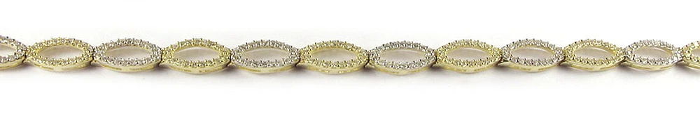 10K Yellow Gold Oval Loop Cubic Bracelet