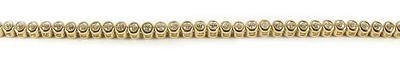 10K Yellow Gold Round Bezel Cubic Bracelet