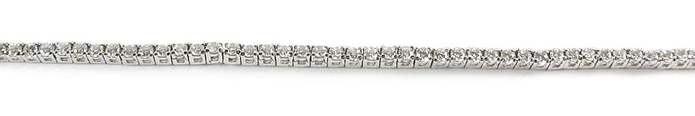 10K White Gold Round Cubic Bracelet