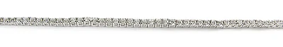 10K White Gold Round Cubic Bracelet