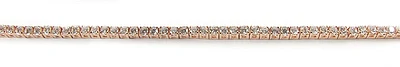 10K Rose Gold Round Cubic Bracelet