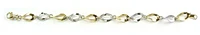 10K Yellow & White Gold Chain Link Bracelet