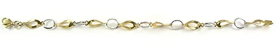 10K Yellow & White Gold Multi Link Bracelet