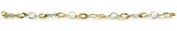 10K Yellow & White Gold Multi Link Bracelet
