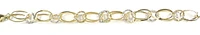 10K Yellow & White Gold Shimmer Cut Bracelet