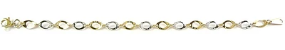 10K Yellow & White Gold Link Bracelet