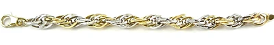 10K Yellow & White Gold Intertwined Bracelet