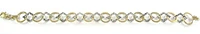 10K Yellow & White Gold Shimmer Cut Fancy Bracelet