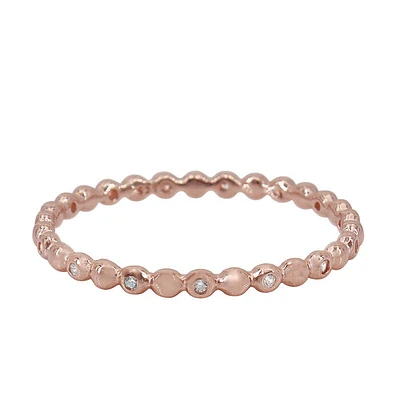 Sterling Silver With Rose Gold