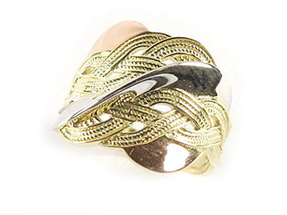 10K Yellow & White Gold Multi Loop Ring