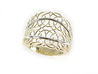 10K Yellow & White Gold Linked Ring