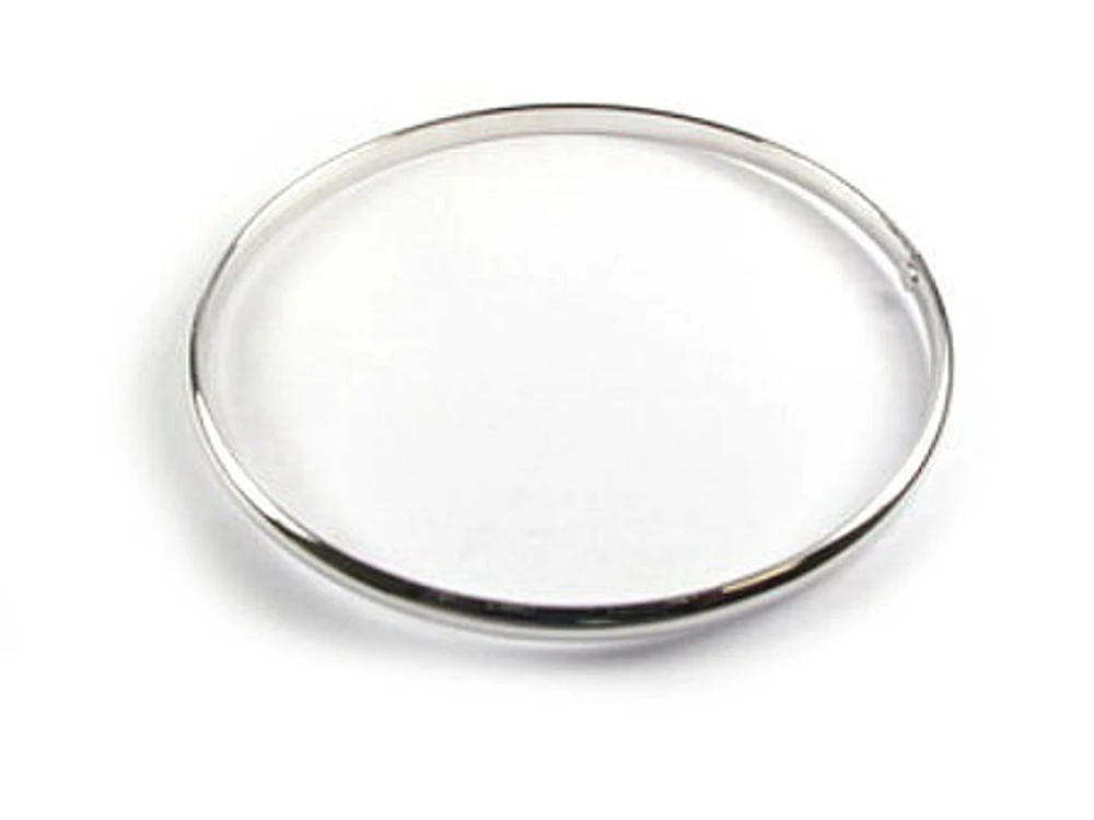 10K White Gold Smooth Bangle Bracelet