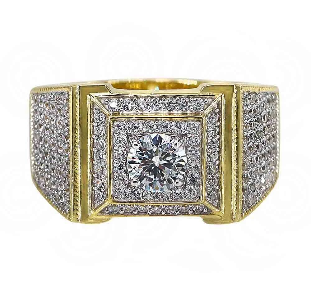 Sterling Silver With Gold, Cubic Zirconia Ring