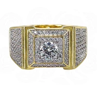 Sterling Silver With Gold, Cubic Zirconia Ring