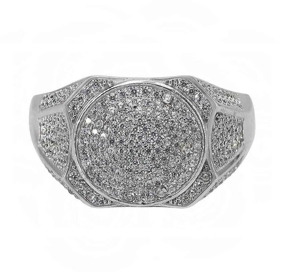 Sterling Silver With Rhodium, Cubic Zirconia Ring